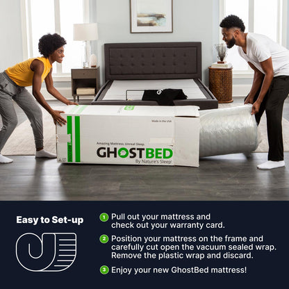 GhostBed 12" Massage Foam Mattress - Ella and Ross Furniture