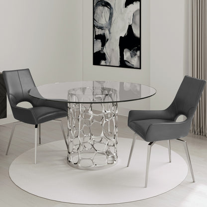 Michigan Swivel Dining Chair - Black - Ella and Ross Furniture