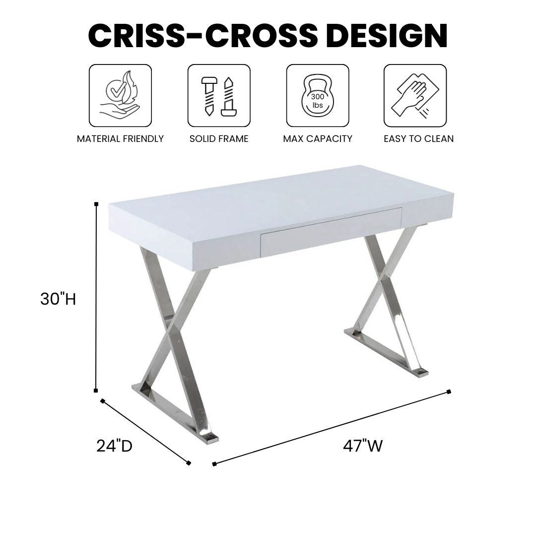 Millie Console Desk White - Ella and Ross Furniture