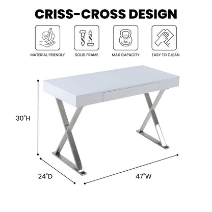 Millie Console Desk White - Ella and Ross Furniture