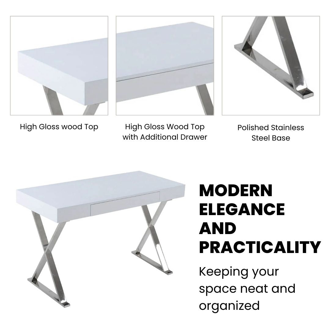 Millie Console Desk White - Ella and Ross Furniture