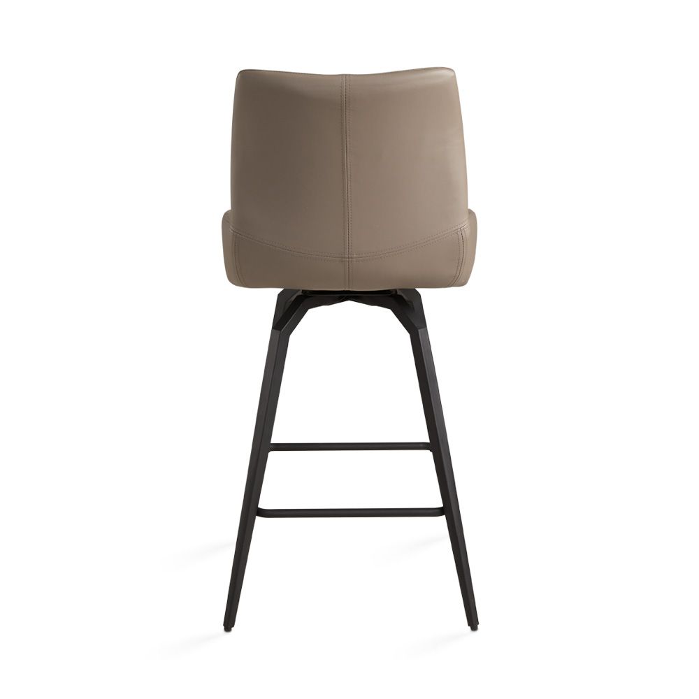Norman Counter Chair Dark Taupe PU - Ella and Ross Furniture