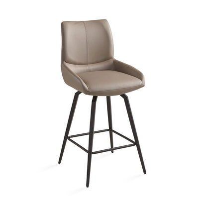 Norman Counter Chair Dark Taupe PU - Ella and Ross Furniture
