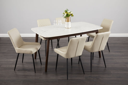 Oberlin Marble Rectangular Dining Table - Ella and Ross Furniture