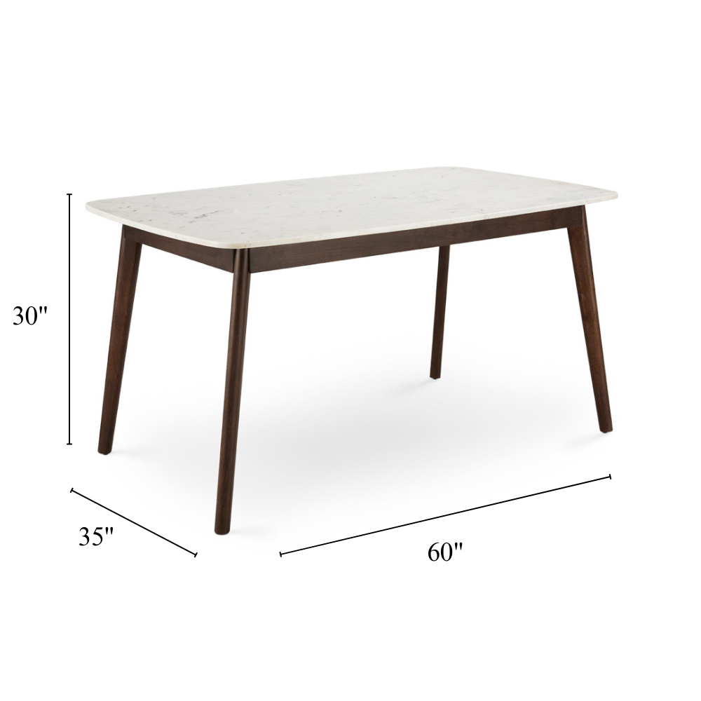 Oberlin Marble Rectangular Dining Table - Ella and Ross Furniture