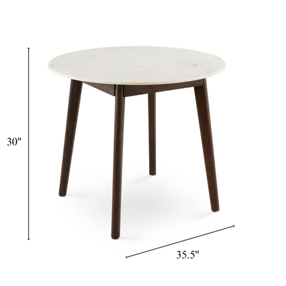 Oberlin Marble Round Dining Table - Ella and Ross Furniture