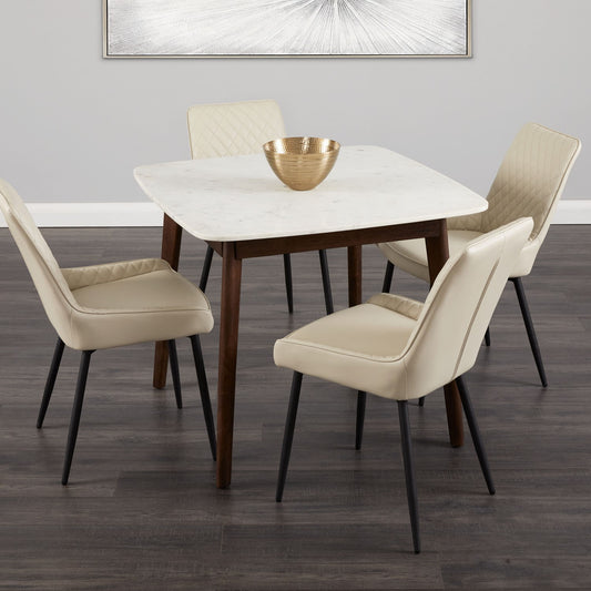 Oberlin Marble Sqaure Dining Table - Ella and Ross Furniture