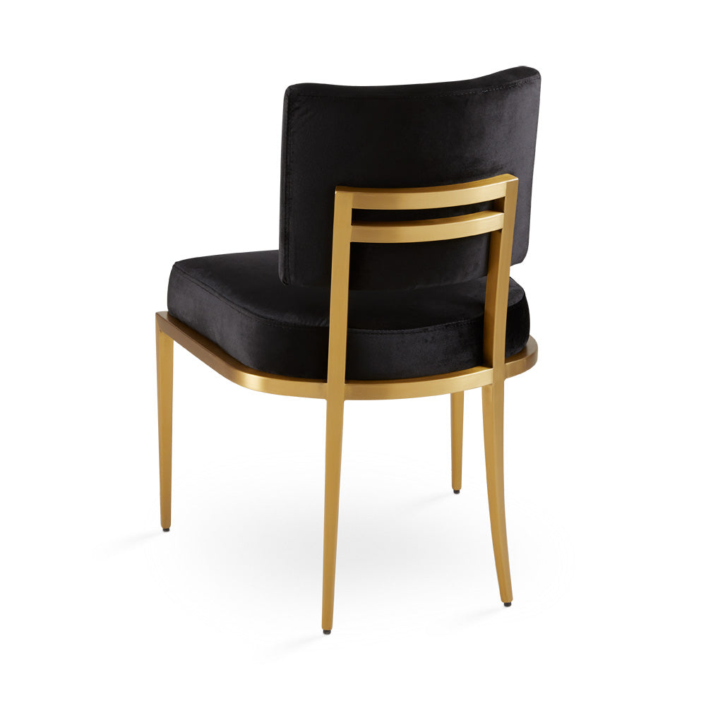 7 Pc Yvon Glass Dining Set in Black - Ella and Ross Furniture