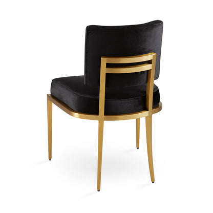 7 Pc Yvon Glass Dining Set in Black - Ella and Ross Furniture