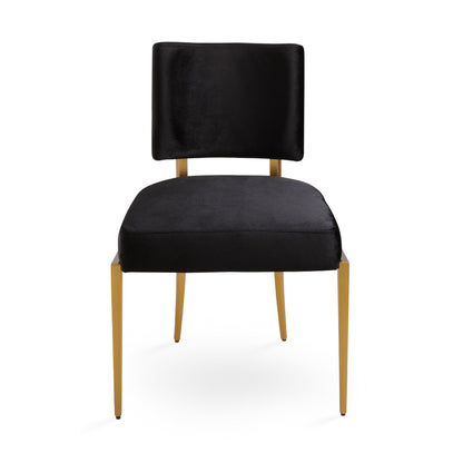 7 Pc Yvon Glass Dining Set in Black - Ella and Ross Furniture