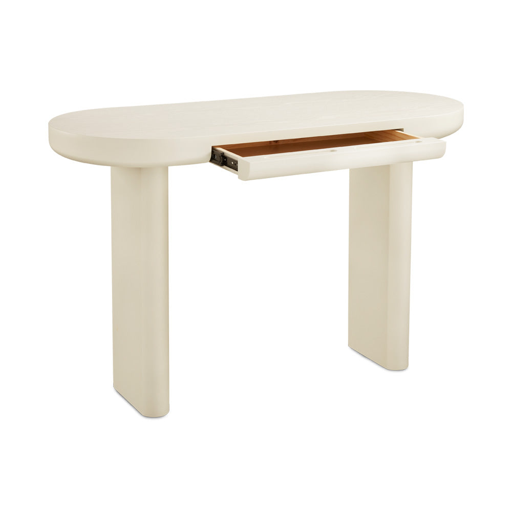 Oskar Wood Console/Desk in White - Ella and Ross Furniture