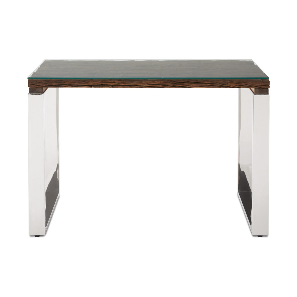 Pheobe Desk Wood Glass Top - Ella and Ross Furniture