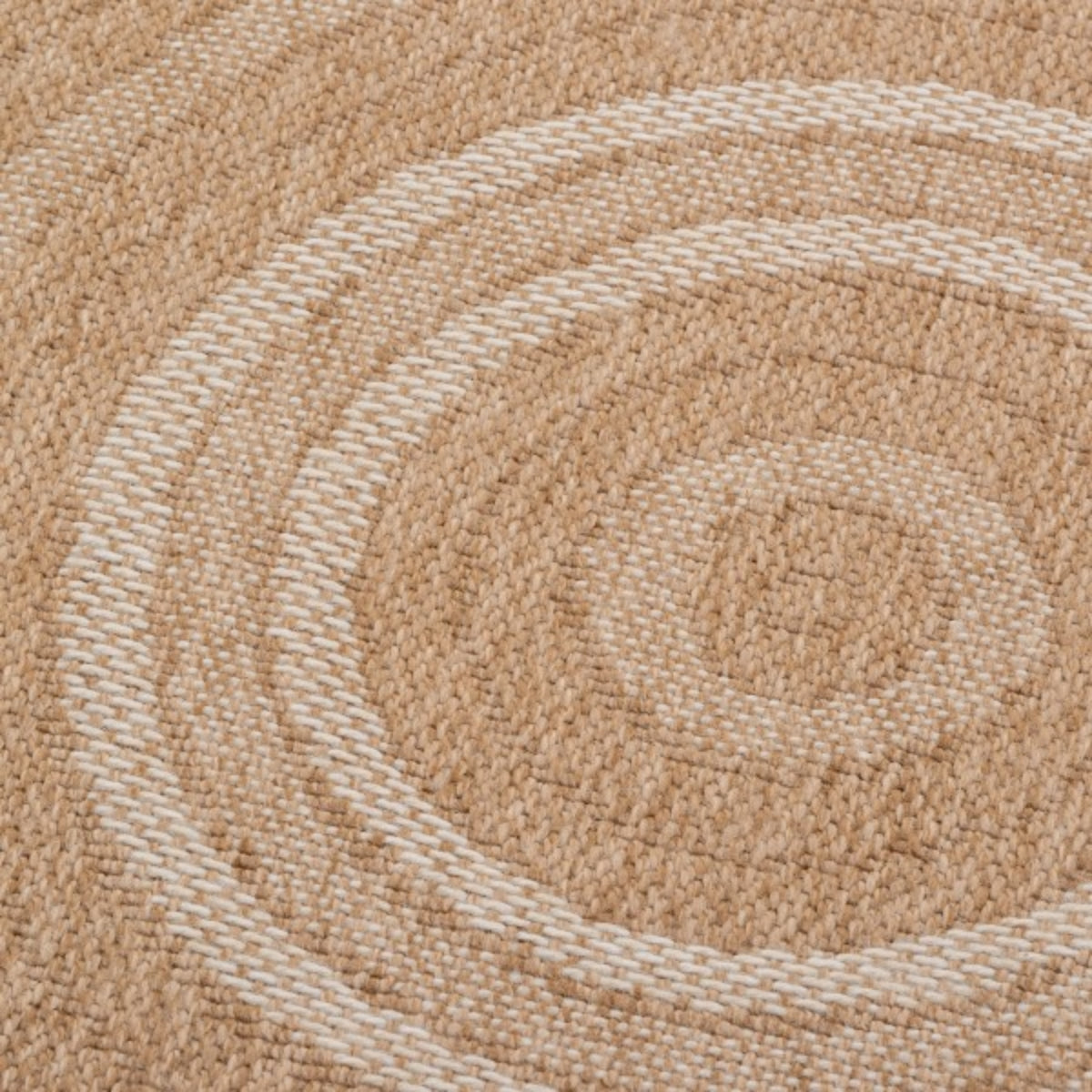 Avanos Indoor Outdoor Round Rug White Circle - Ella and Ross Furniture