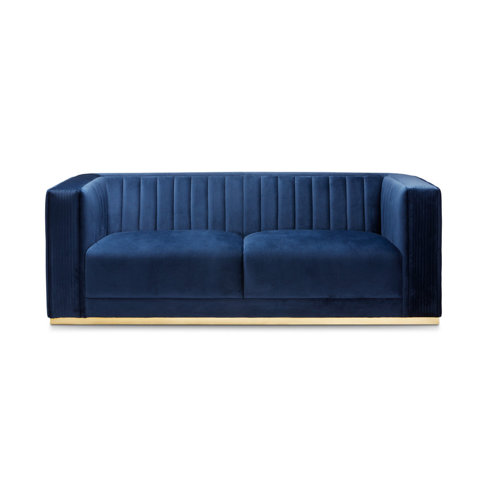 Tova Blue Velvet Sofa - Ella and Ross Furniture