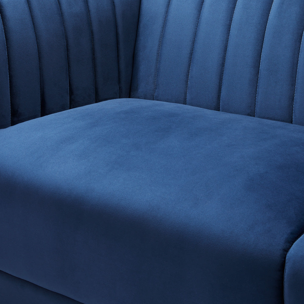 Tova Blue Velvet Sofa - Ella and Ross Furniture