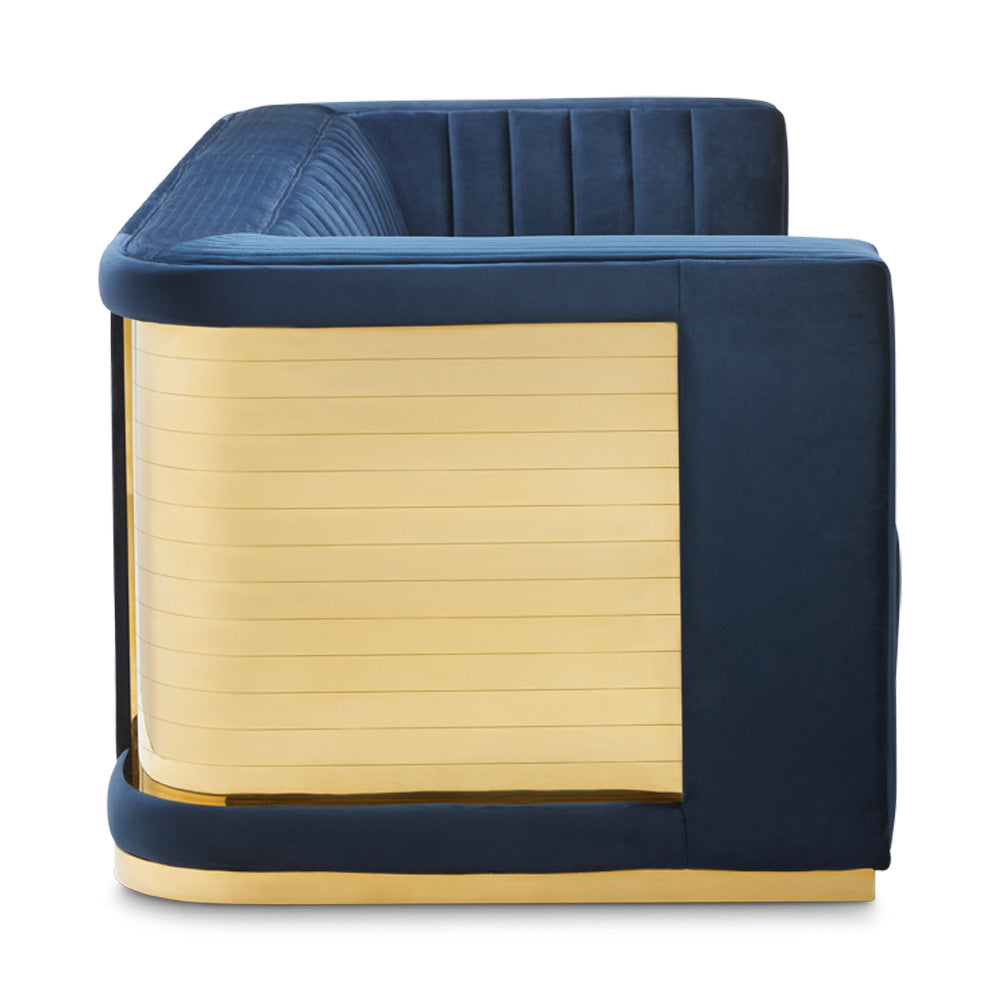 Tova Blue Velvet Sofa - Ella and Ross Furniture