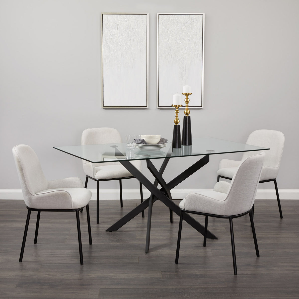 Verity Black Dining Table - 63" - Ella and Ross Furniture