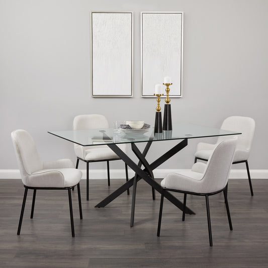 Verity Black Dining Table - 63" - Ella and Ross Furniture