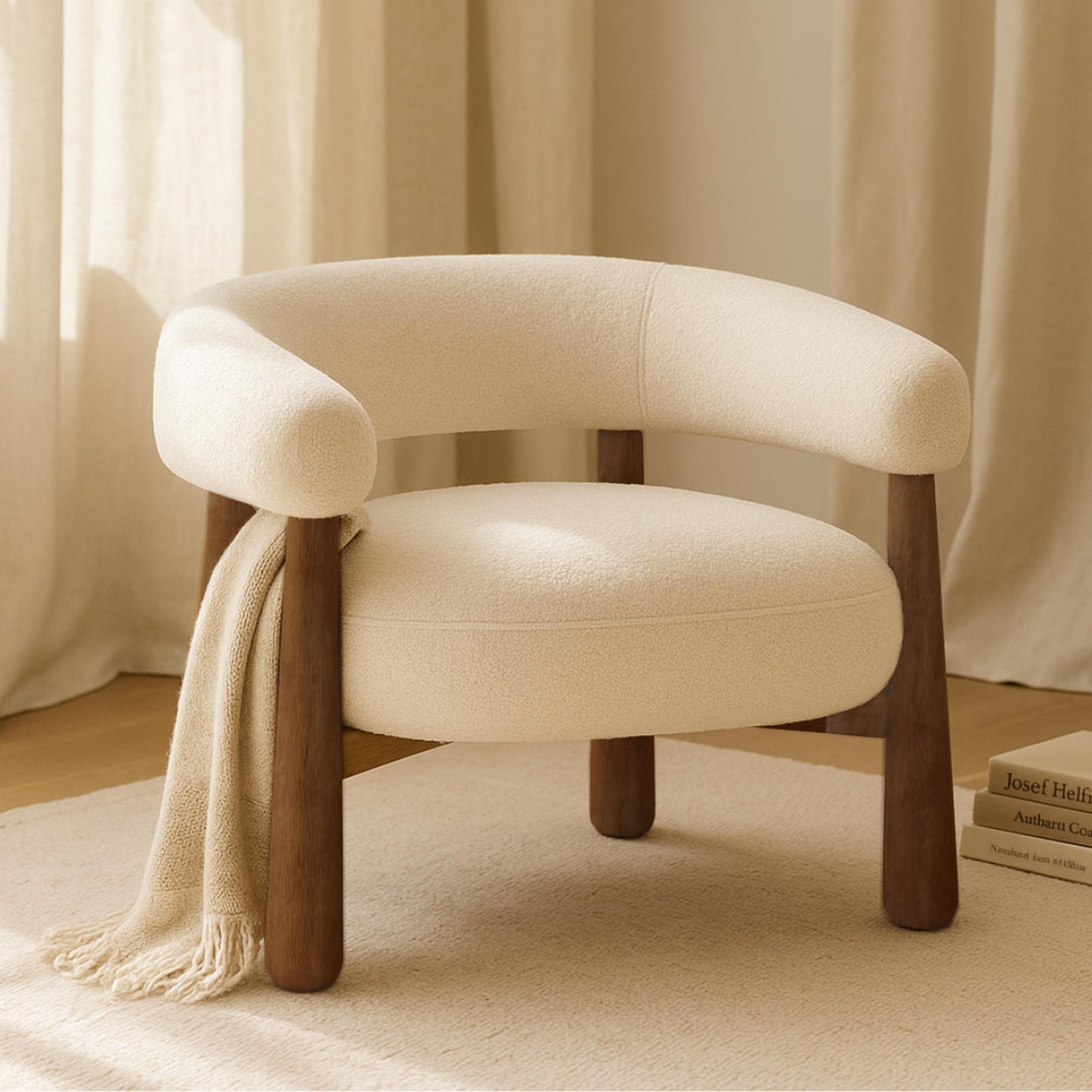 Vita Accent Chair wood leg - Ella and Ross Furniture