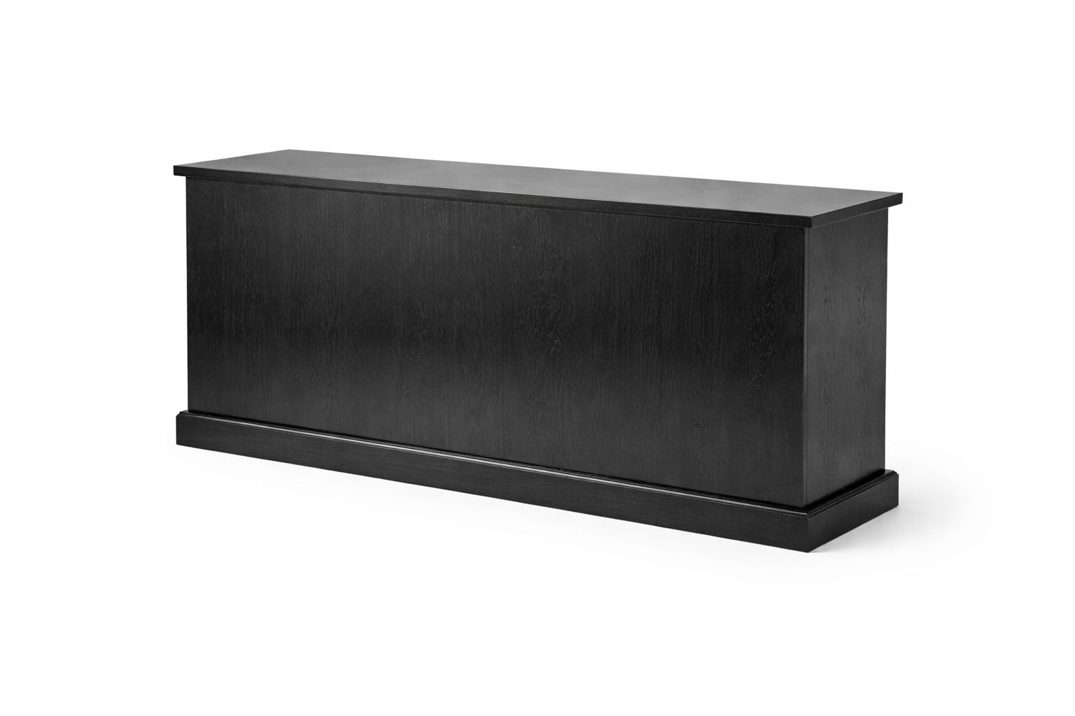 Anand Modern Black Sideboard – Rear View of Solid Wood Storage Cabinet