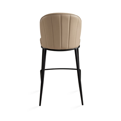 Ansley Counter Chair Taupe Leatherette - Ella and Ross Furniture