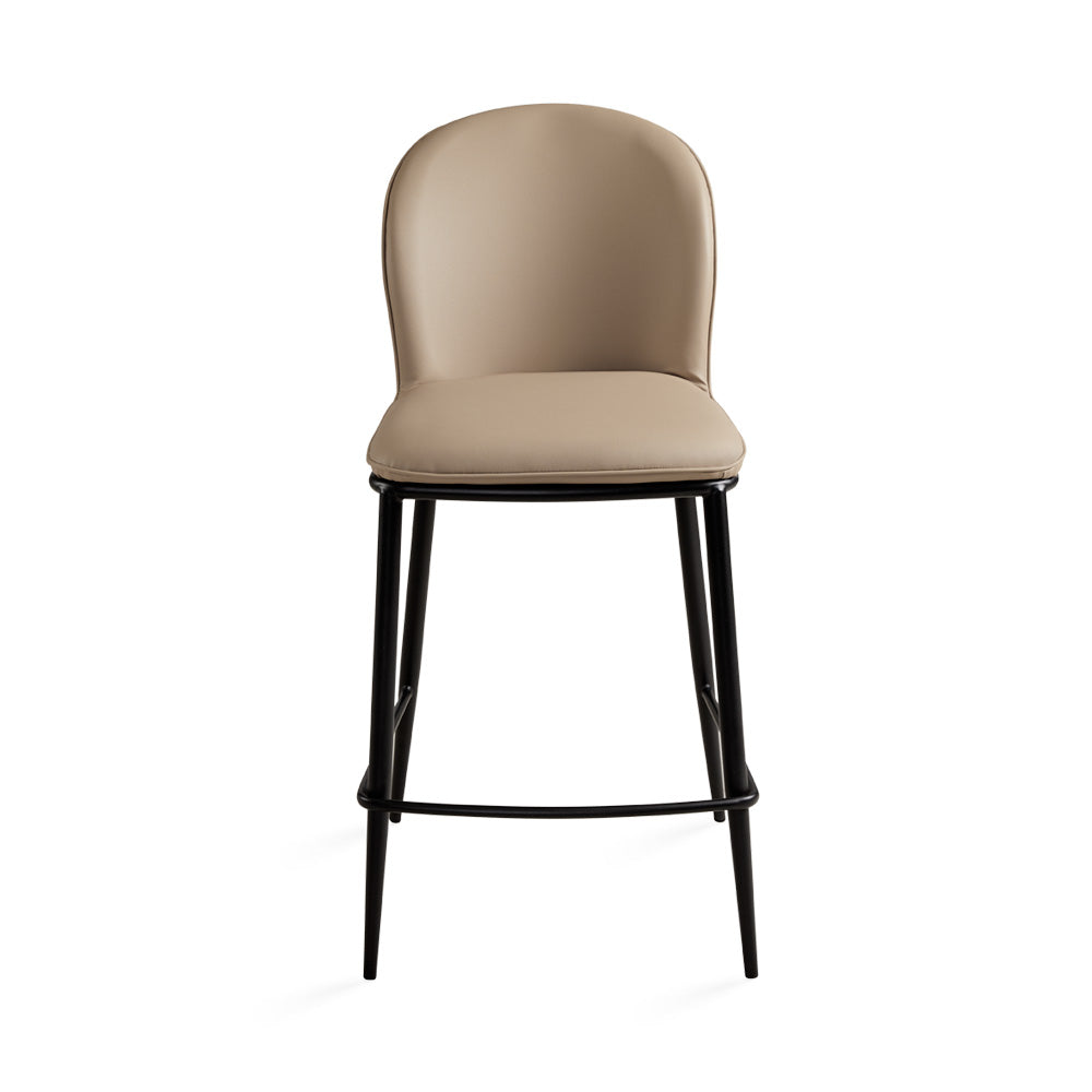 Ansley Counter Chair Taupe Leatherette - Ella and Ross Furniture