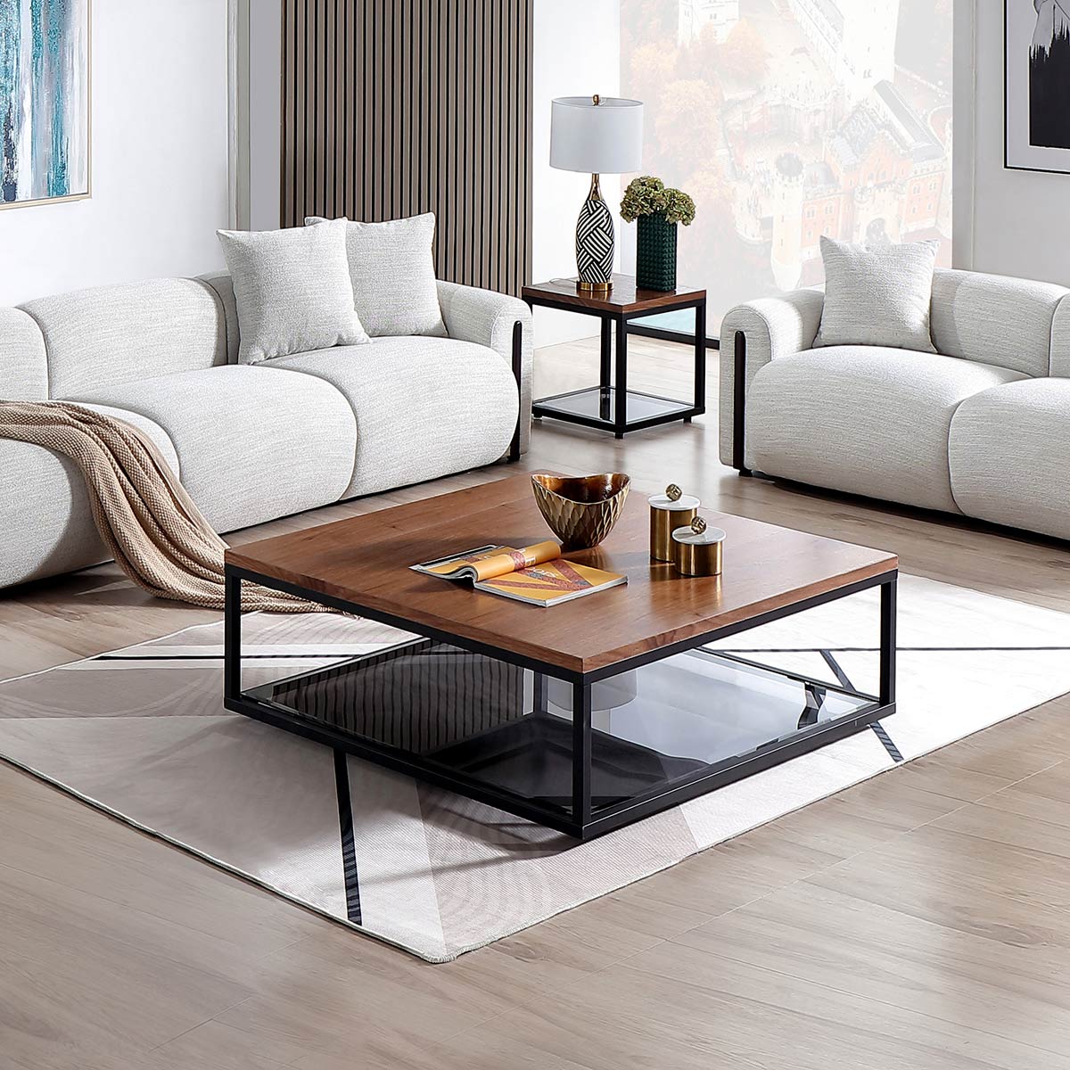 Clifton Coffee Table Walnut - Ella and Ross Furniture