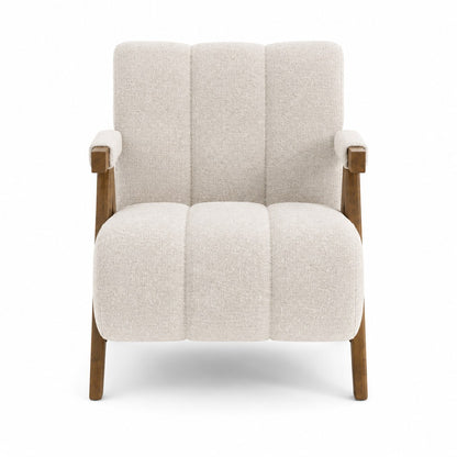 Hazel Accent Chair Oatmeal Fabric - Ella and Ross Furniture