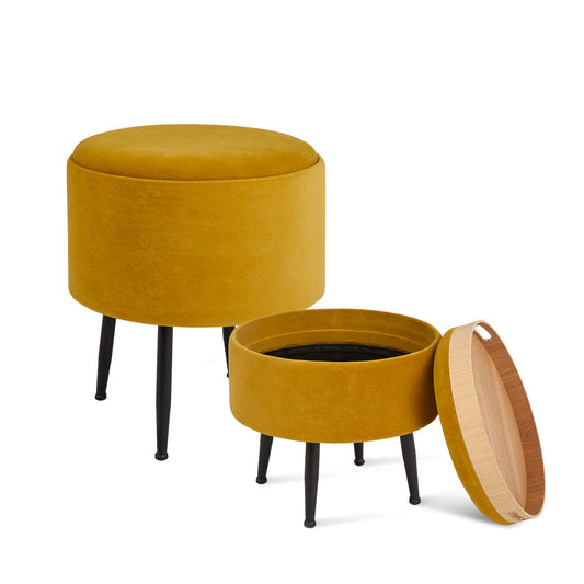 Herman Round Tray Ottoman - Ella and Ross Furniture
