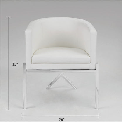 Apache Accent Chair White Leatherette - Ella and Ross Furniture