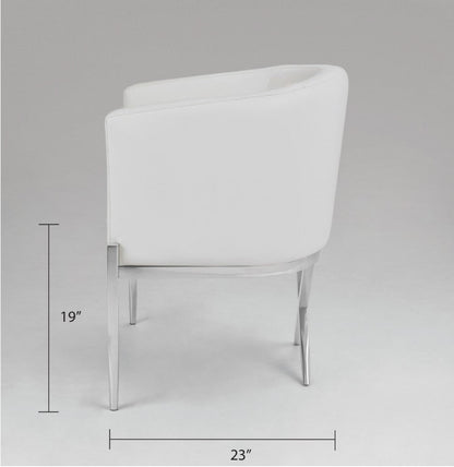 Apache Accent Chair White Leatherette - Ella and Ross Furniture