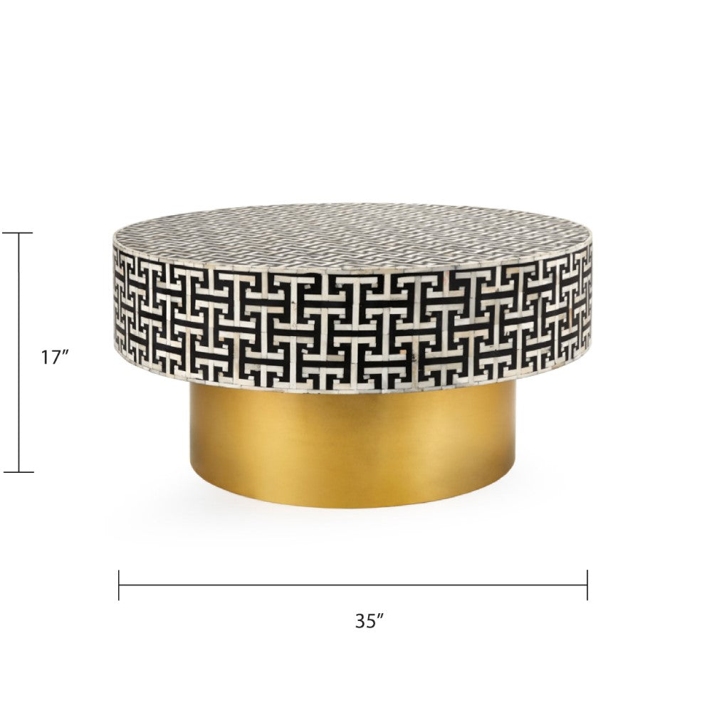 Minnow Bone Inlay Coffee Table - Ella and Ross Furniture