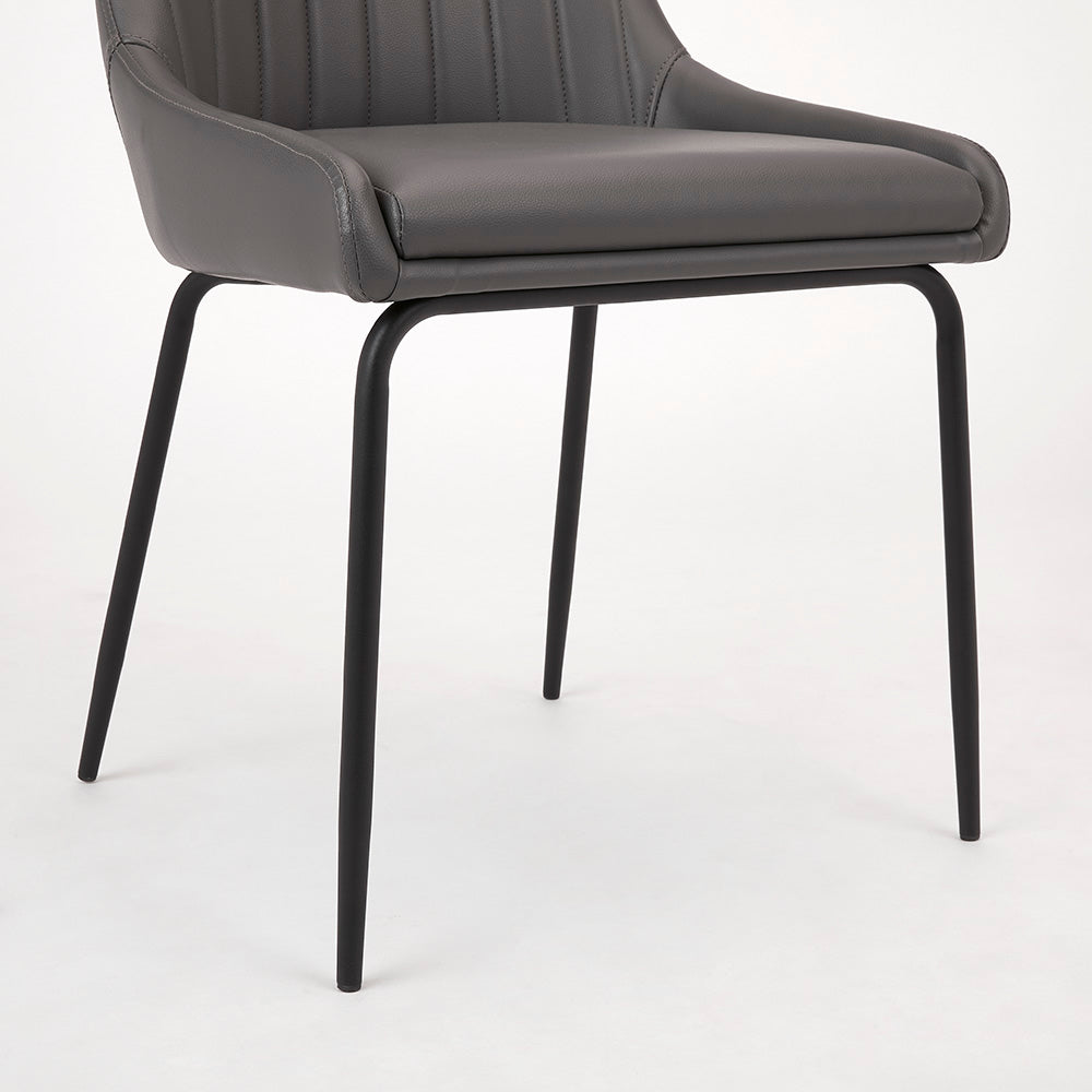 Avari Black Metal Dining Chair - Ella and Ross Furniture