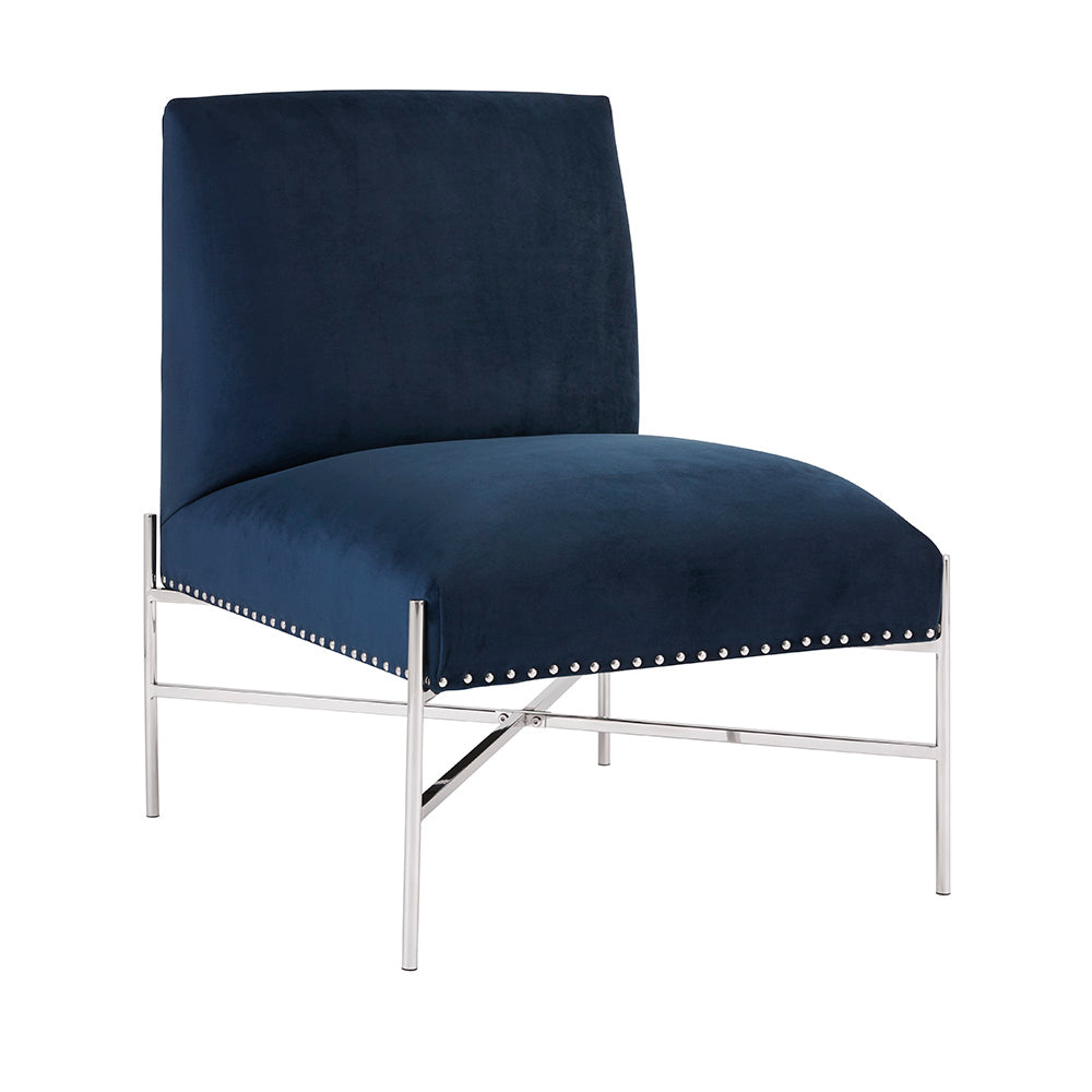 Baringo Blue Velvet Accent Chair - Ella and Ross Furniture