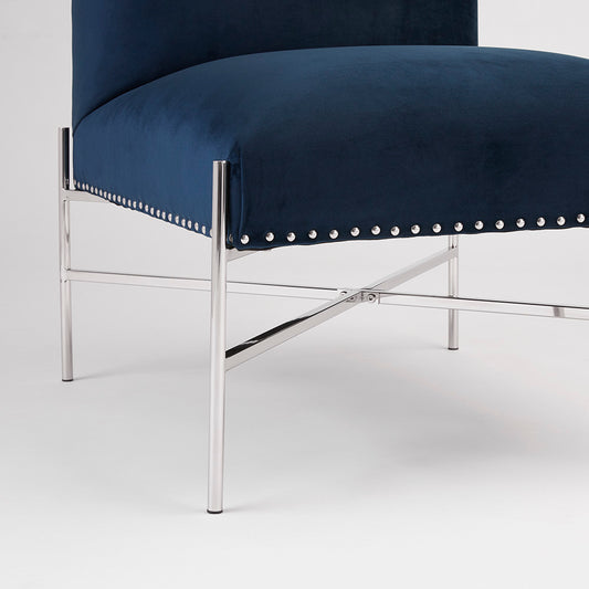 Baringo Blue Velvet Accent Chair - Ella and Ross Furniture