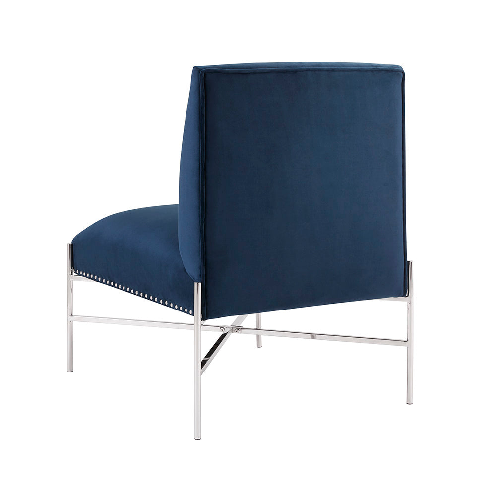 Baringo Blue Velvet Accent Chair - Ella and Ross Furniture