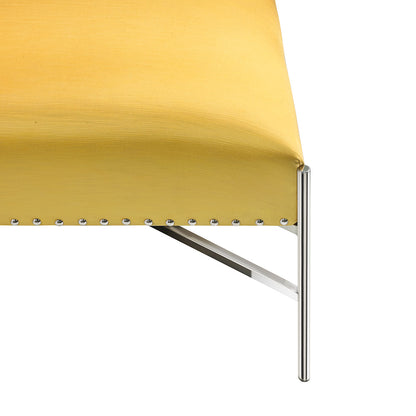 Baringo Yellow Satin Accent Chair - Ella and Ross Furniture