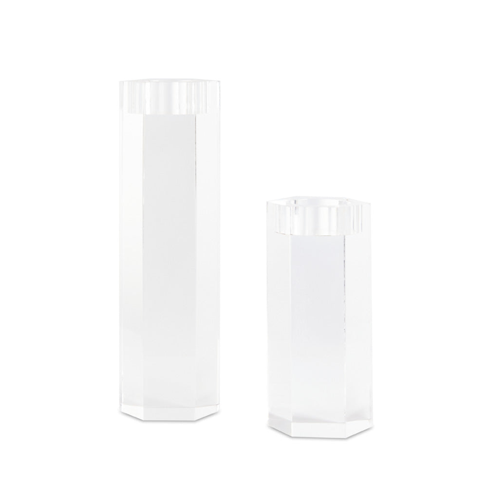 Blaine Acrylic Candle Holders - Set of 2 - Ella and Ross Furniture