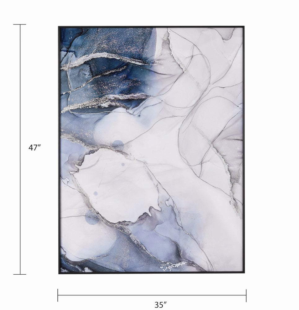 Blue Marble Crystalline Wall Art - Ella and Ross Furniture