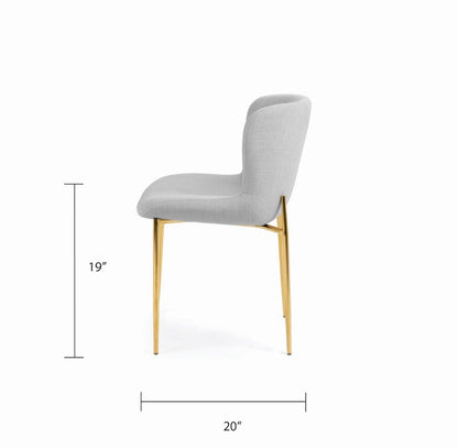 Bruno Dining Chair - Gold - Ella and Ross Furniture