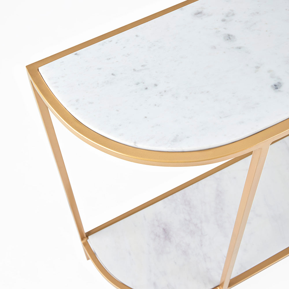 Cachet Marble Console - Gold - Ella and Ross Furniture