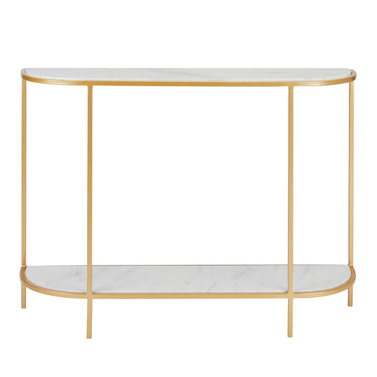 Cachet Marble Console - Gold