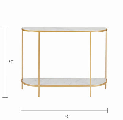 Cachet Marble Console - Gold - Ella and Ross Furniture