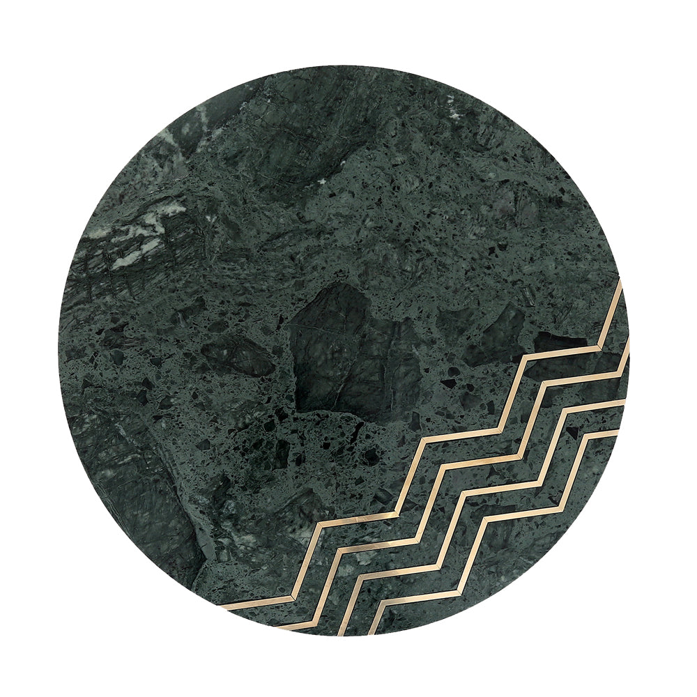 Cairo Green Marble Side Tables - Set of 2