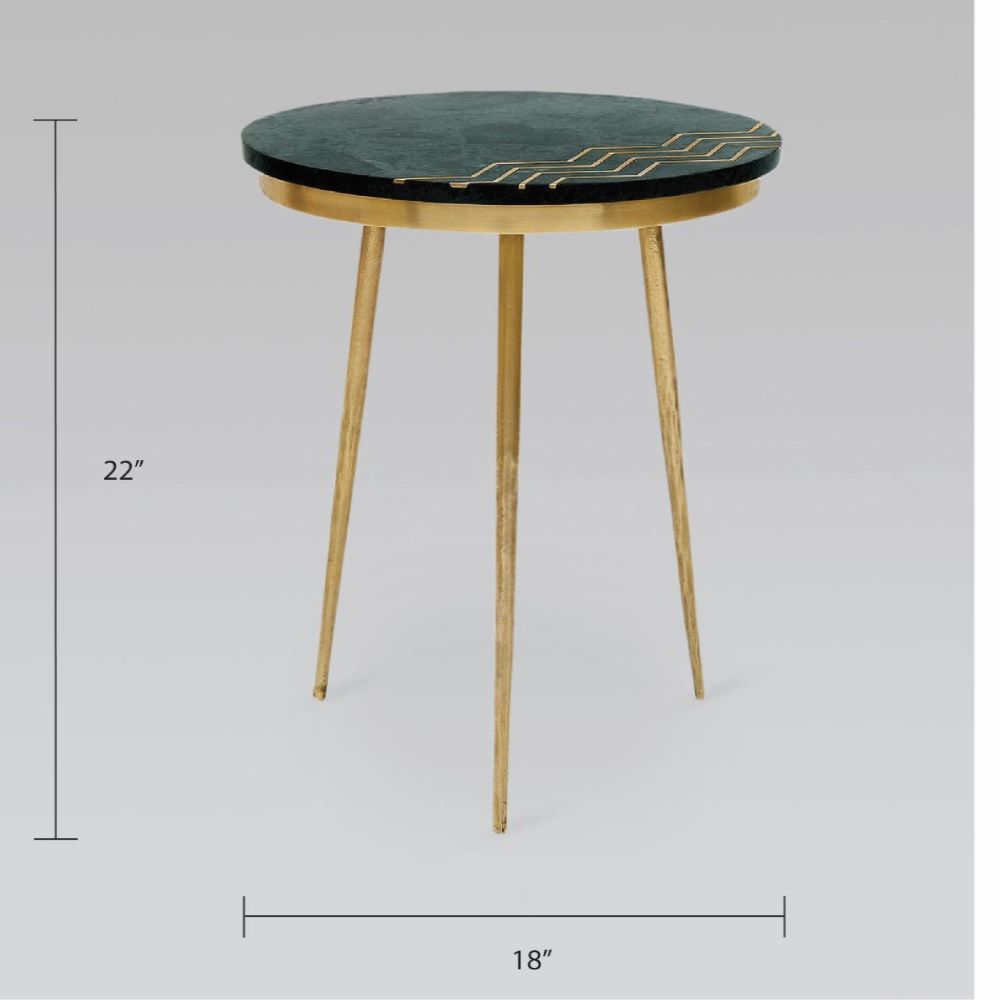 Cairo Green Marble Side Tables - Set of 2 - Ella and Ross Furniture