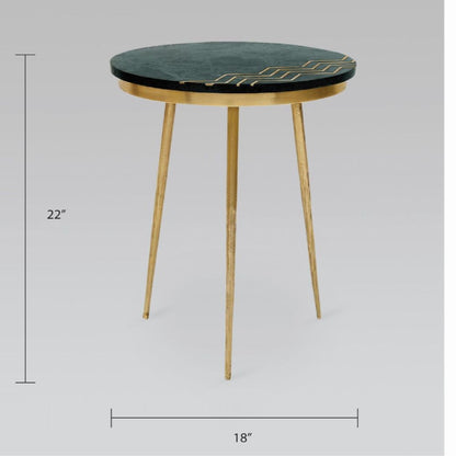 Cairo Green Marble Side Tables - Set of 2 - Ella and Ross Furniture