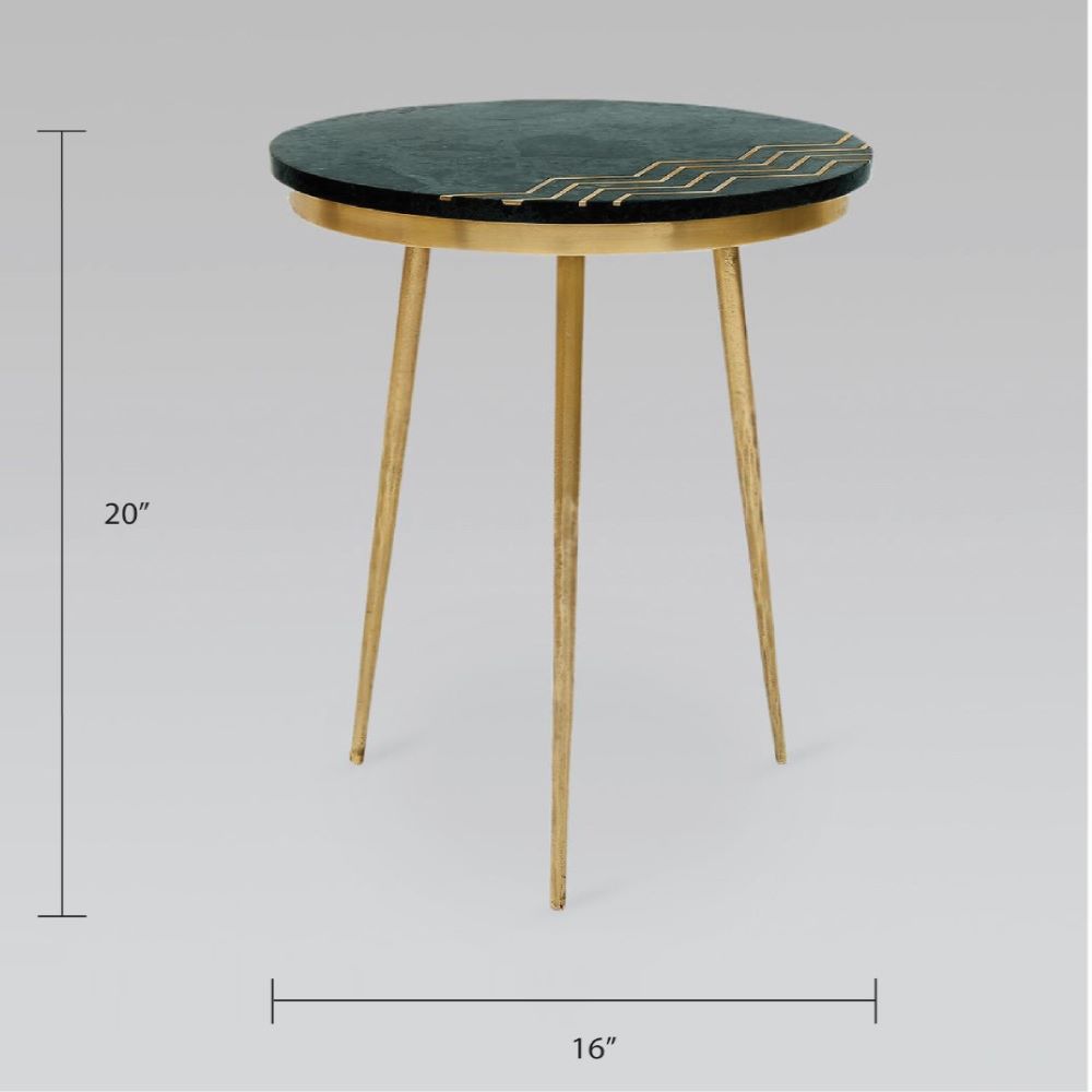 Cairo Green Marble Side Tables - Set of 2 - Ella and Ross Furniture