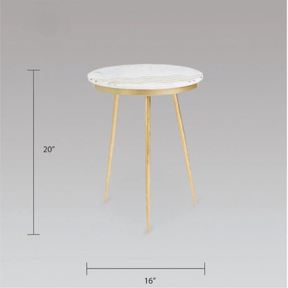 Cane White Marble Side Table - Set of 2 - Ella and Ross Furniture