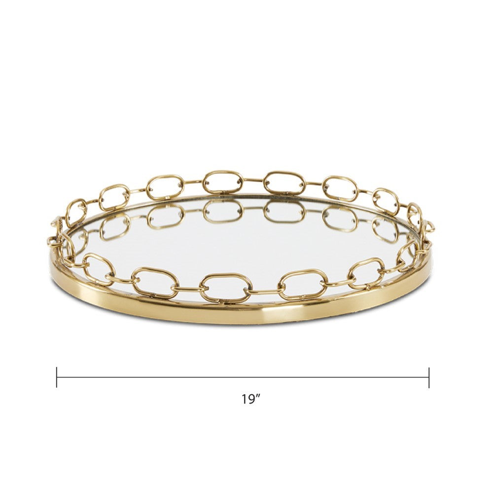 Lilou Chain Link Tray - 19" - Ella and Ross Furniture