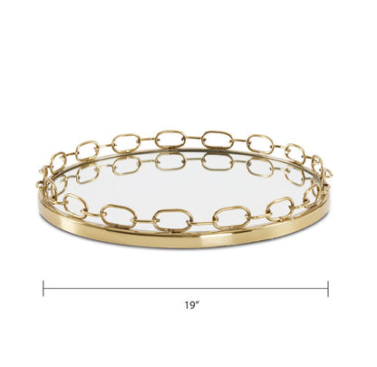 Lilou Chain Link Tray - 19" - Ella and Ross Furniture